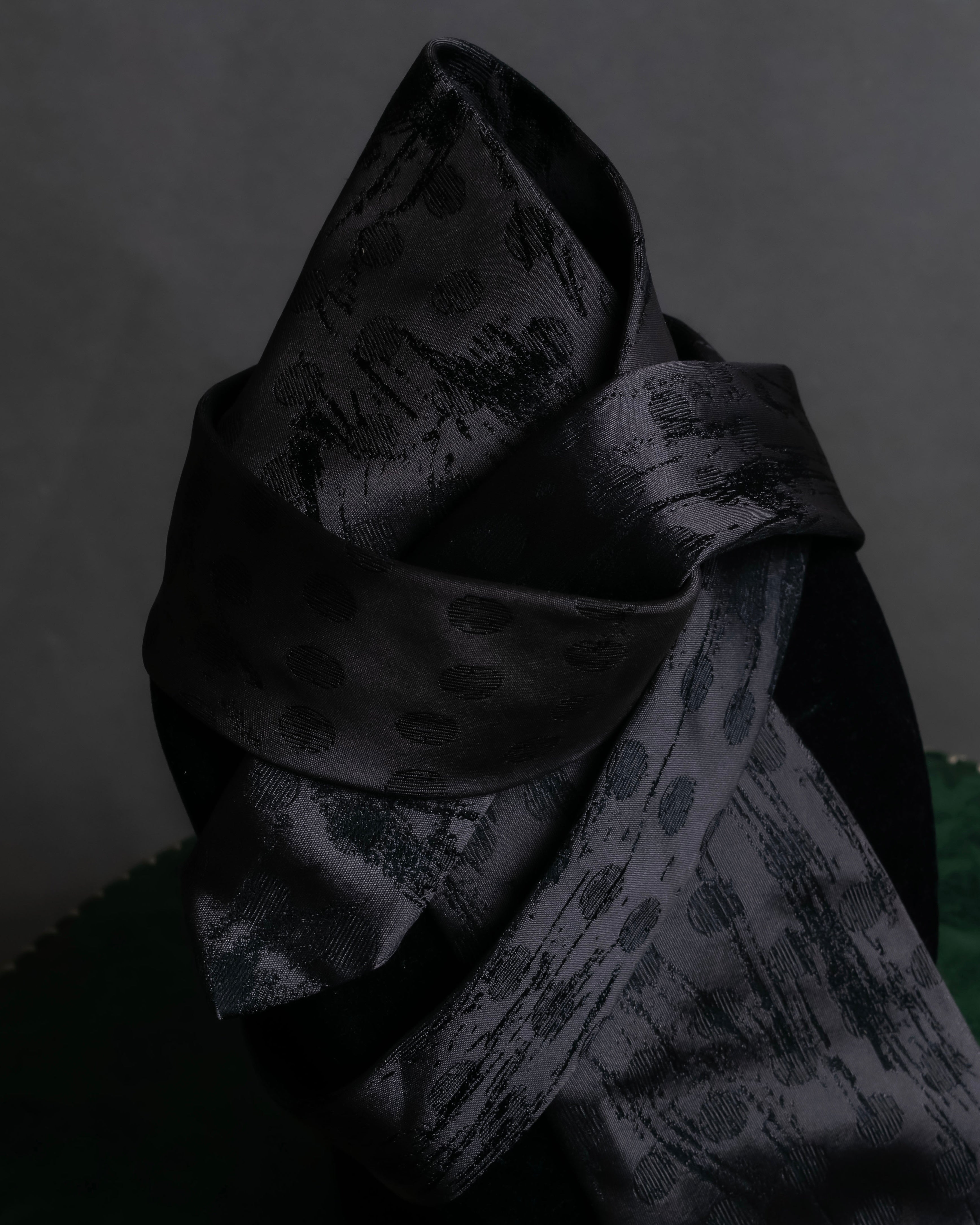 "JEAN PAUL GAULTIER HOMME" Geometric polka dot silk tie