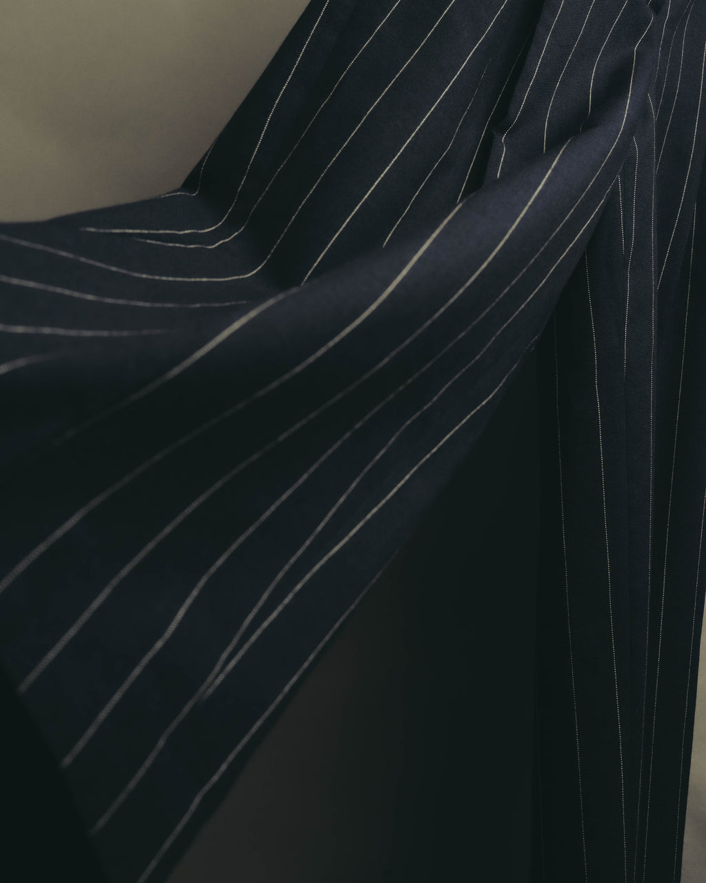 -SPECIAL- "LOEWE" 10's Pinstriped silk-lined wide trousers