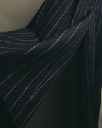 -SPECIAL- "LOEWE" 10's Pinstriped silk-lined wide trousers