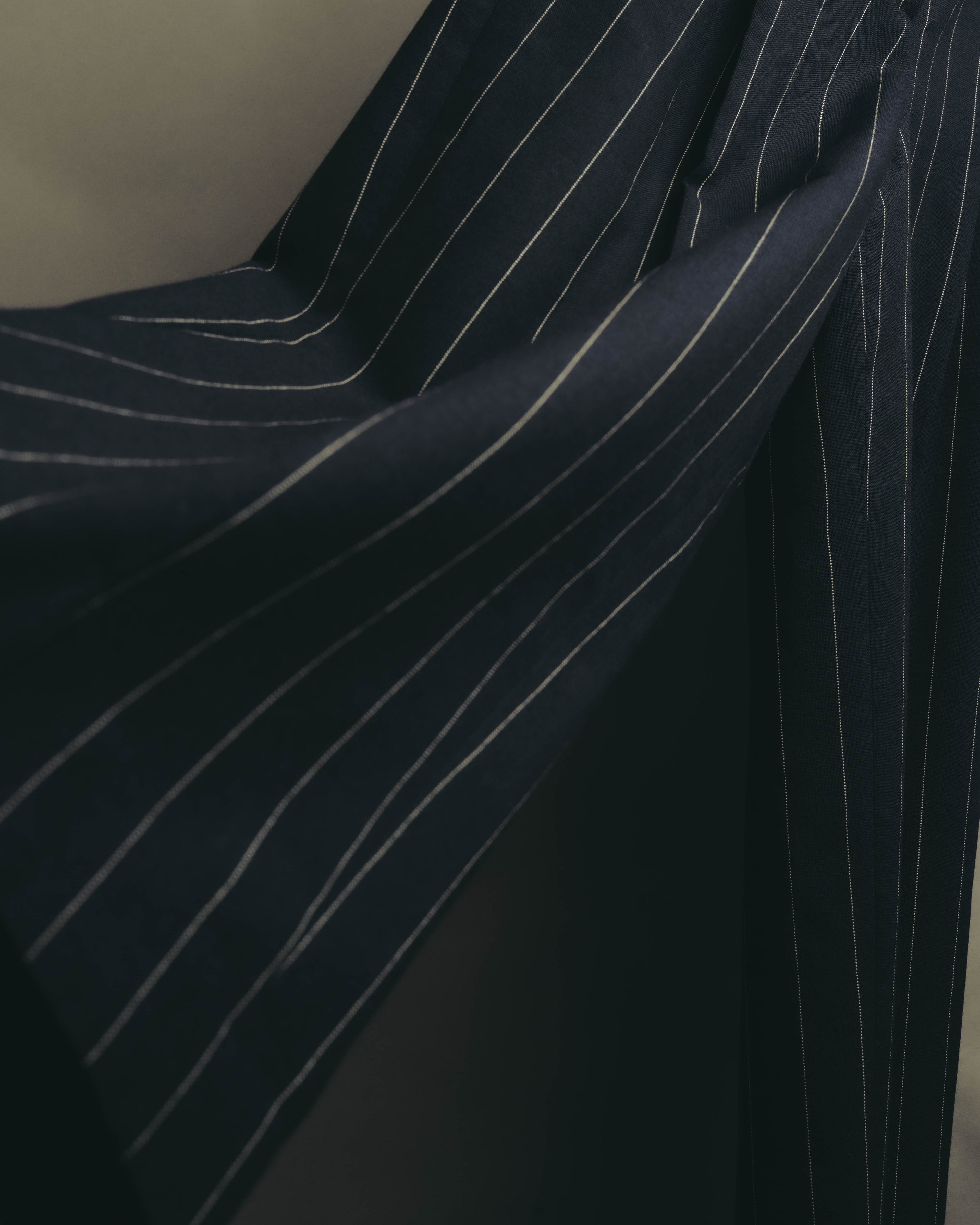 -SPECIAL- "LOEWE" 10's Pinstriped silk-lined wide trousers