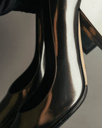 "Sergio Rossi" 00's-10's Glossy black leather high heel pumps