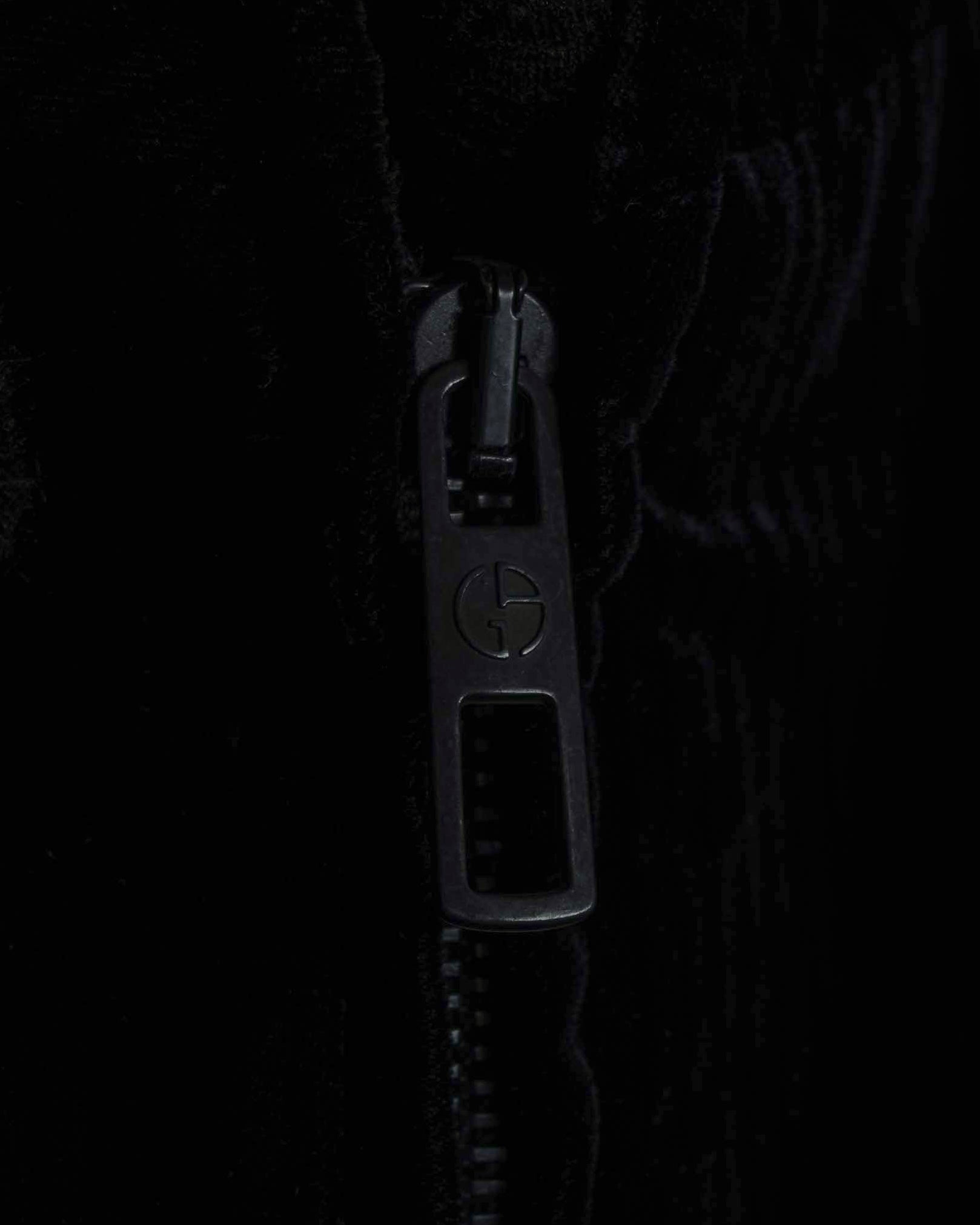 "GIORGIO ARMANI" Velour corduroy double zip up jacket