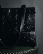 "Salvatore Ferragamo" Late 90’s Gancini embossed leather tote bag