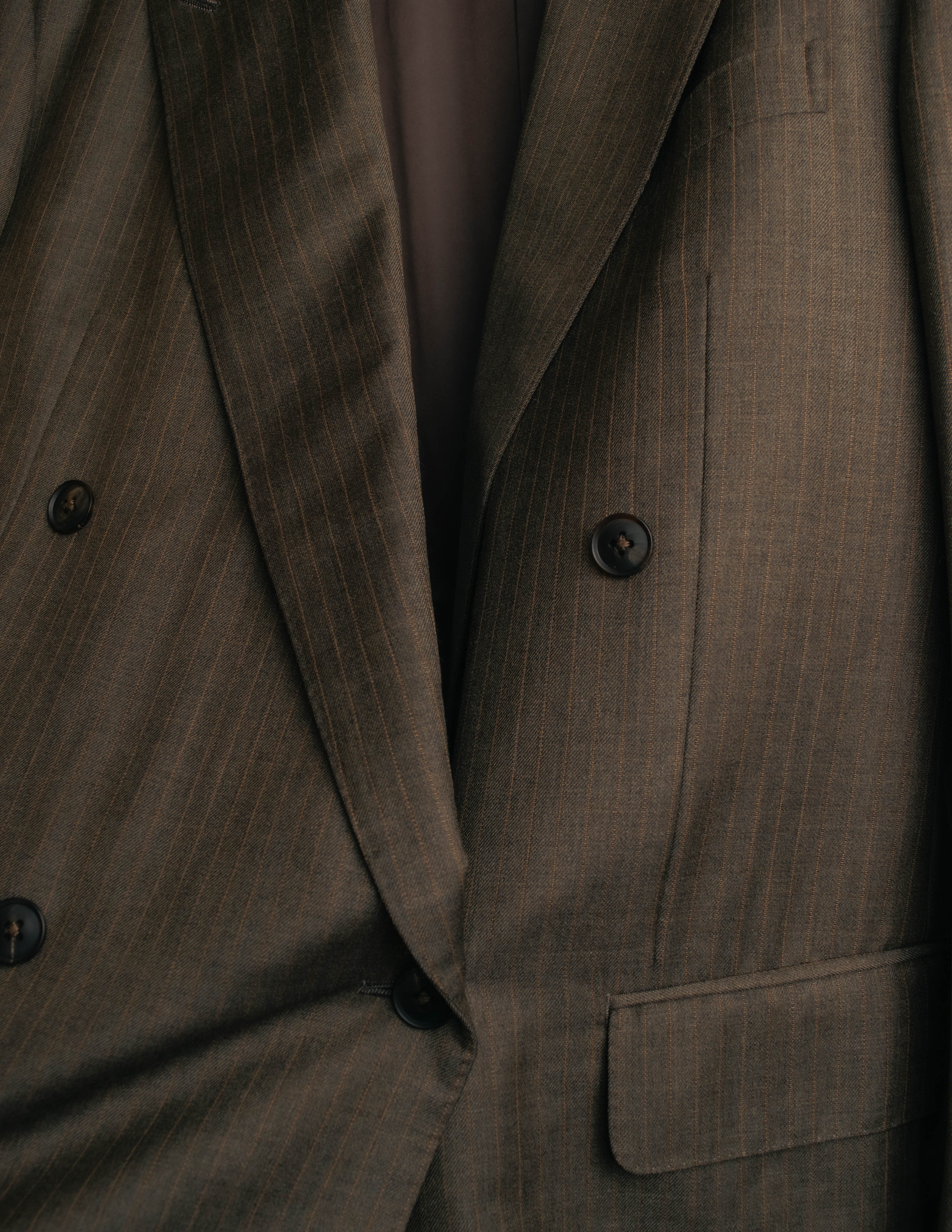 "BURBERRY LONDON" 00's-10's Classic striped double-breasted wool suit