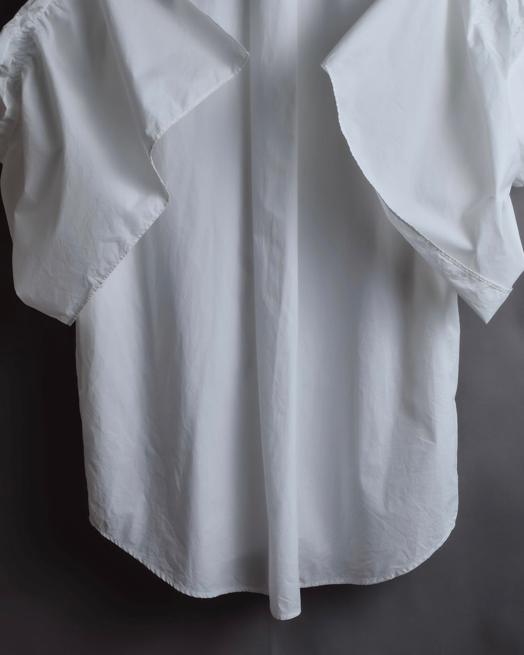"MM6 MAISON MARGIELA" 20SS Frilled overlay cotton hybrid shirt