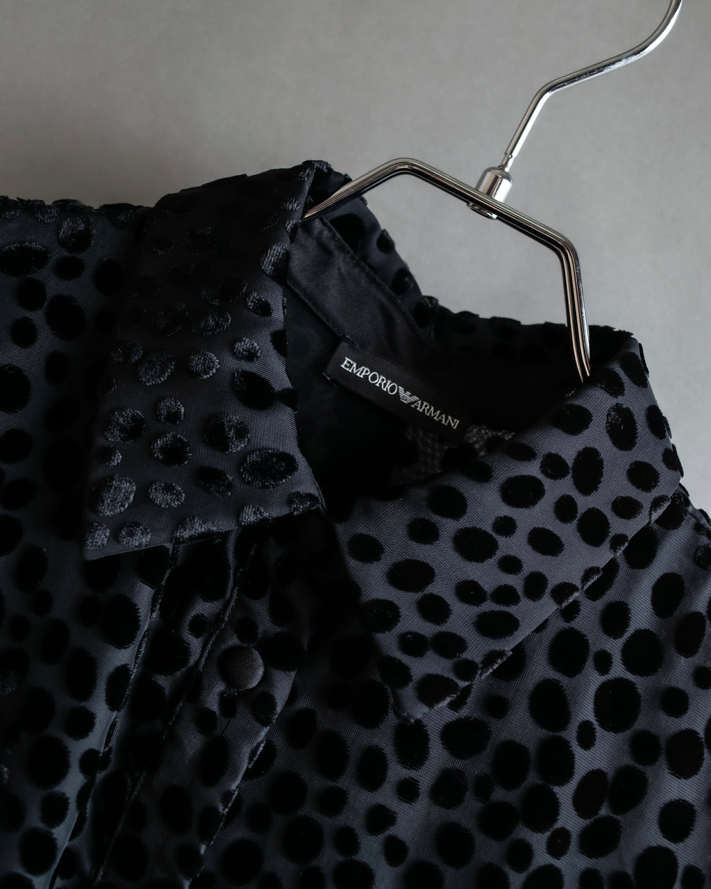 "EMPORIO ARMANI" Velvet dot beautiful pleated dress