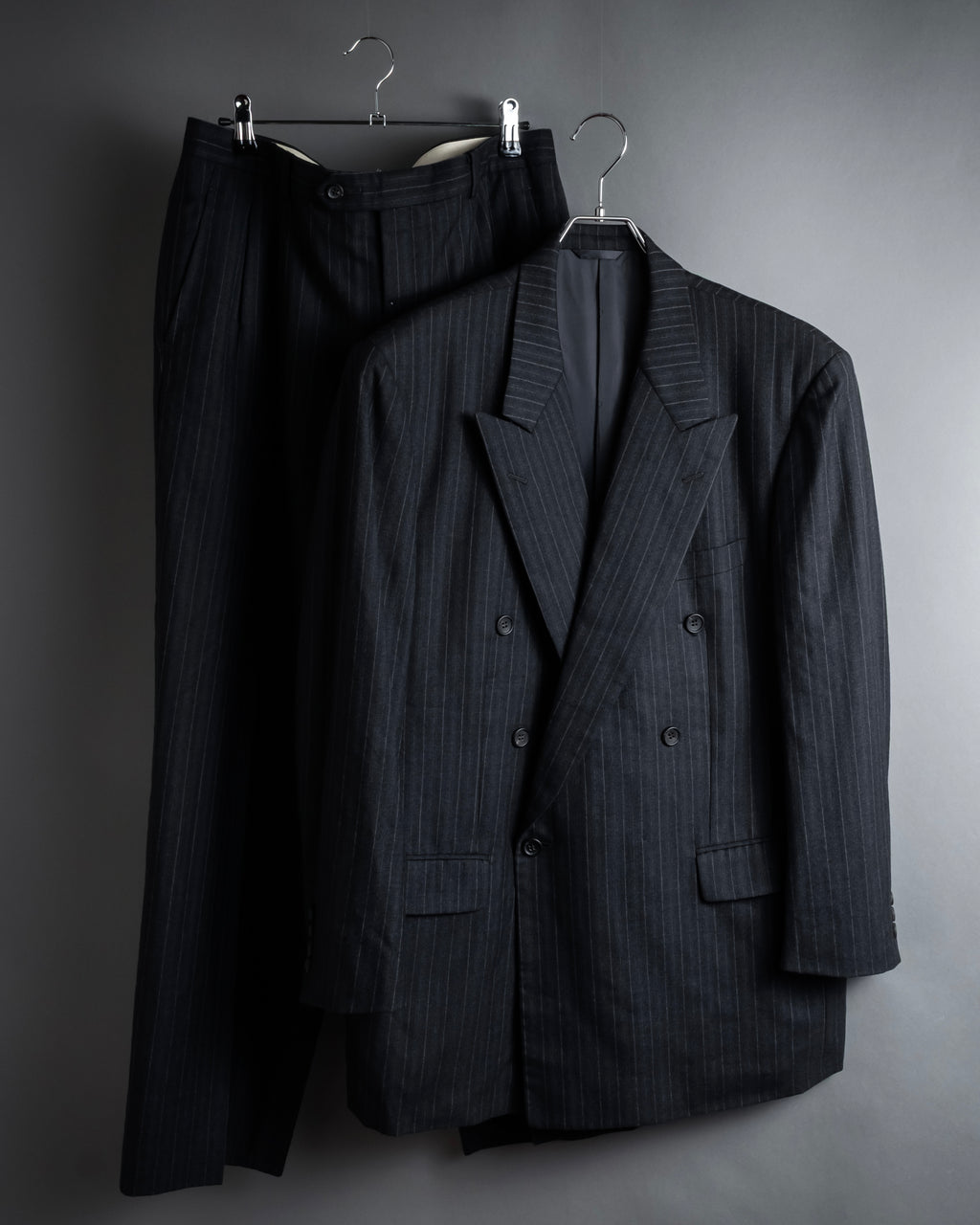 "Christian Dior" 90’s Pinstripe double breasted suit set up