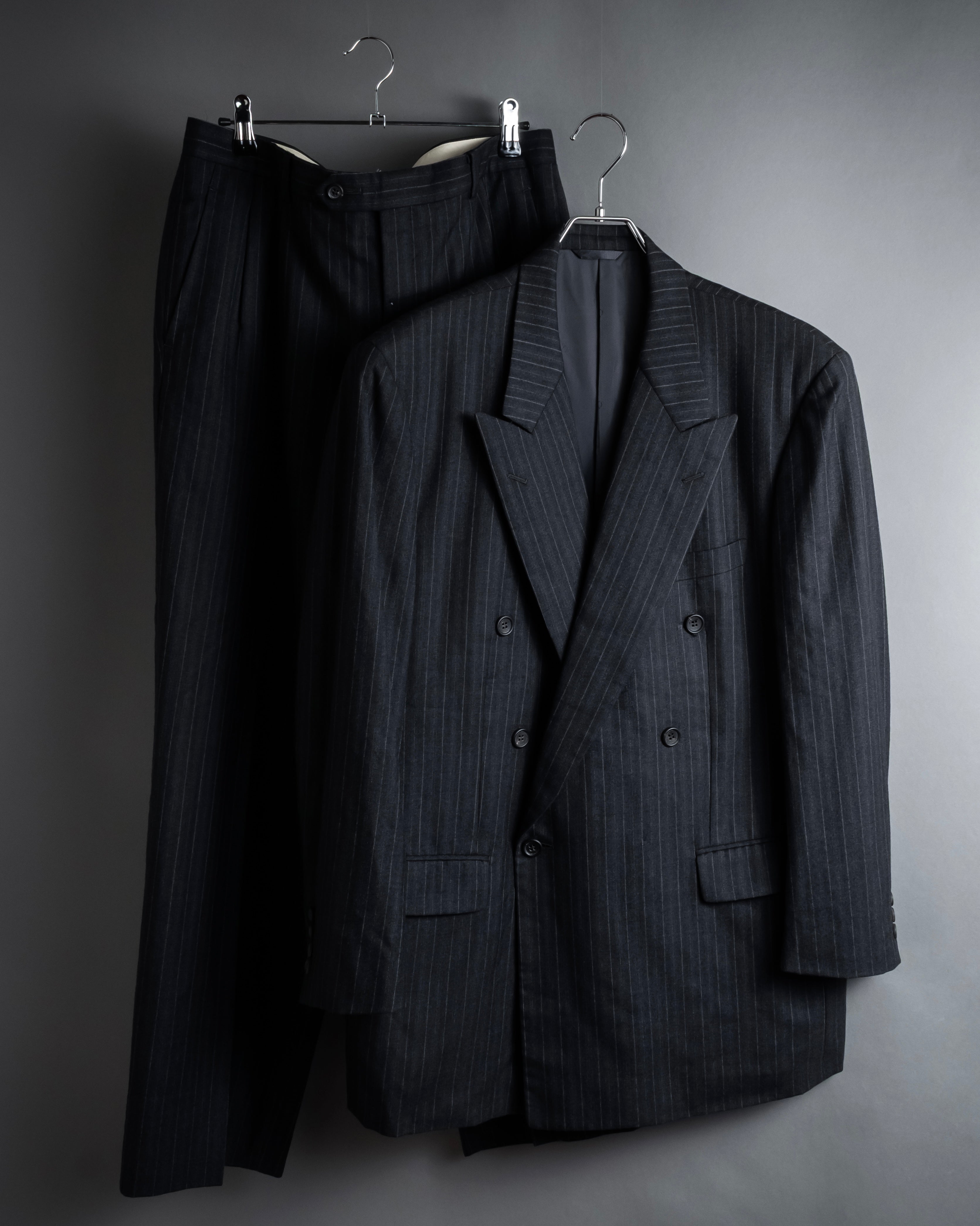 "Christian Dior" 90’s Pinstripe double breasted suit set up