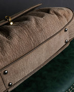 "LUCE SAINT-CLAR" Special textured leather one-handle bag