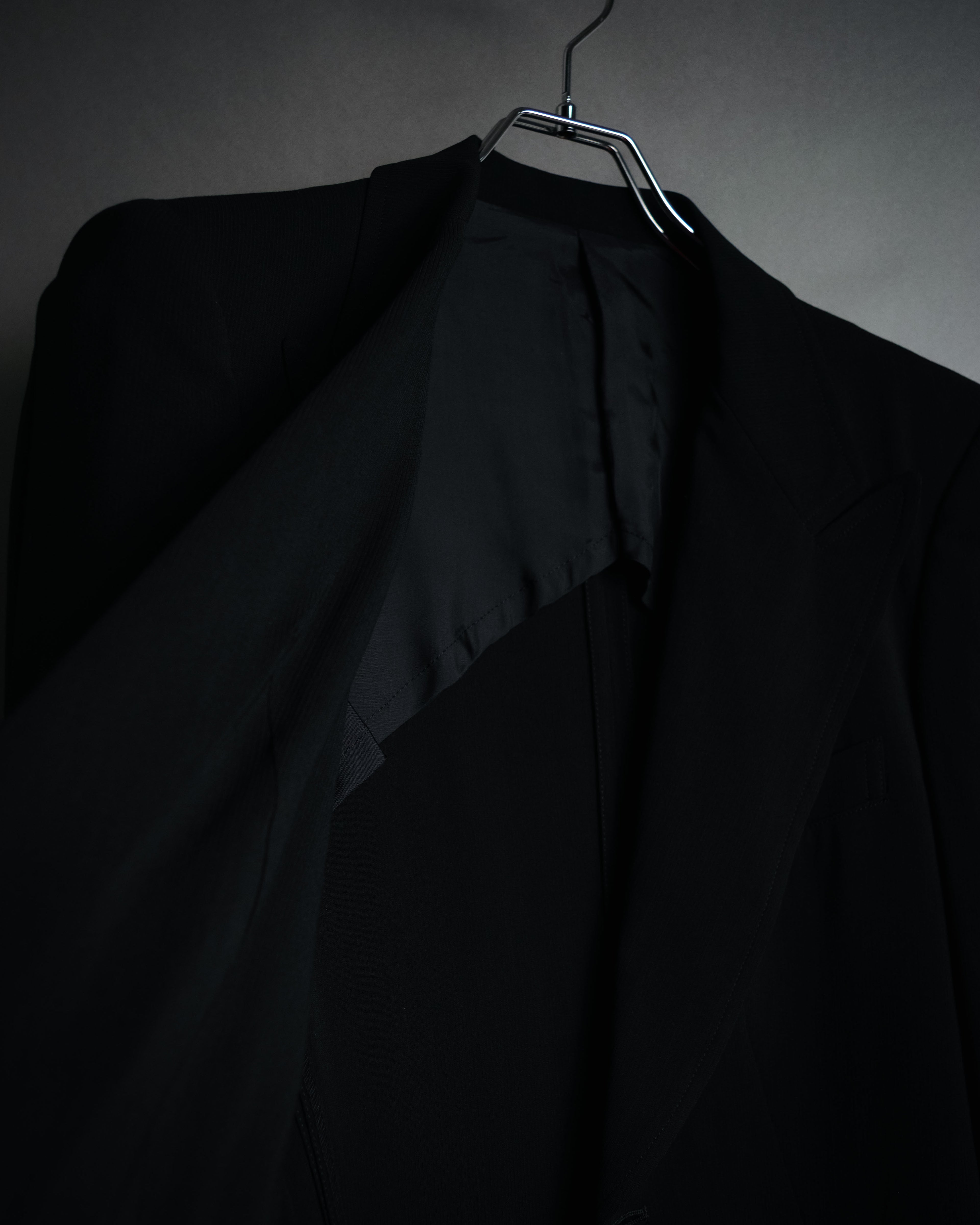 "Y’s" 00’s Asymmetric pleated-back three-button jacket