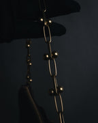 "Salvatore Ferragamo" 2000’s gathered metallic leather ball-link shoulder bag