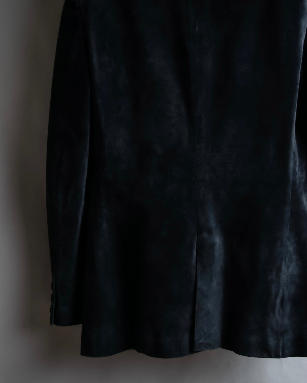 "GUCCI" Stitch design suede tailored jacket