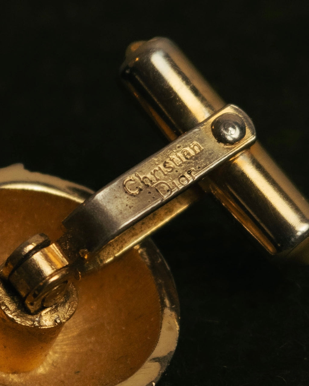 “Christian Dior” 80’s-90’s Textured dome cufflinks