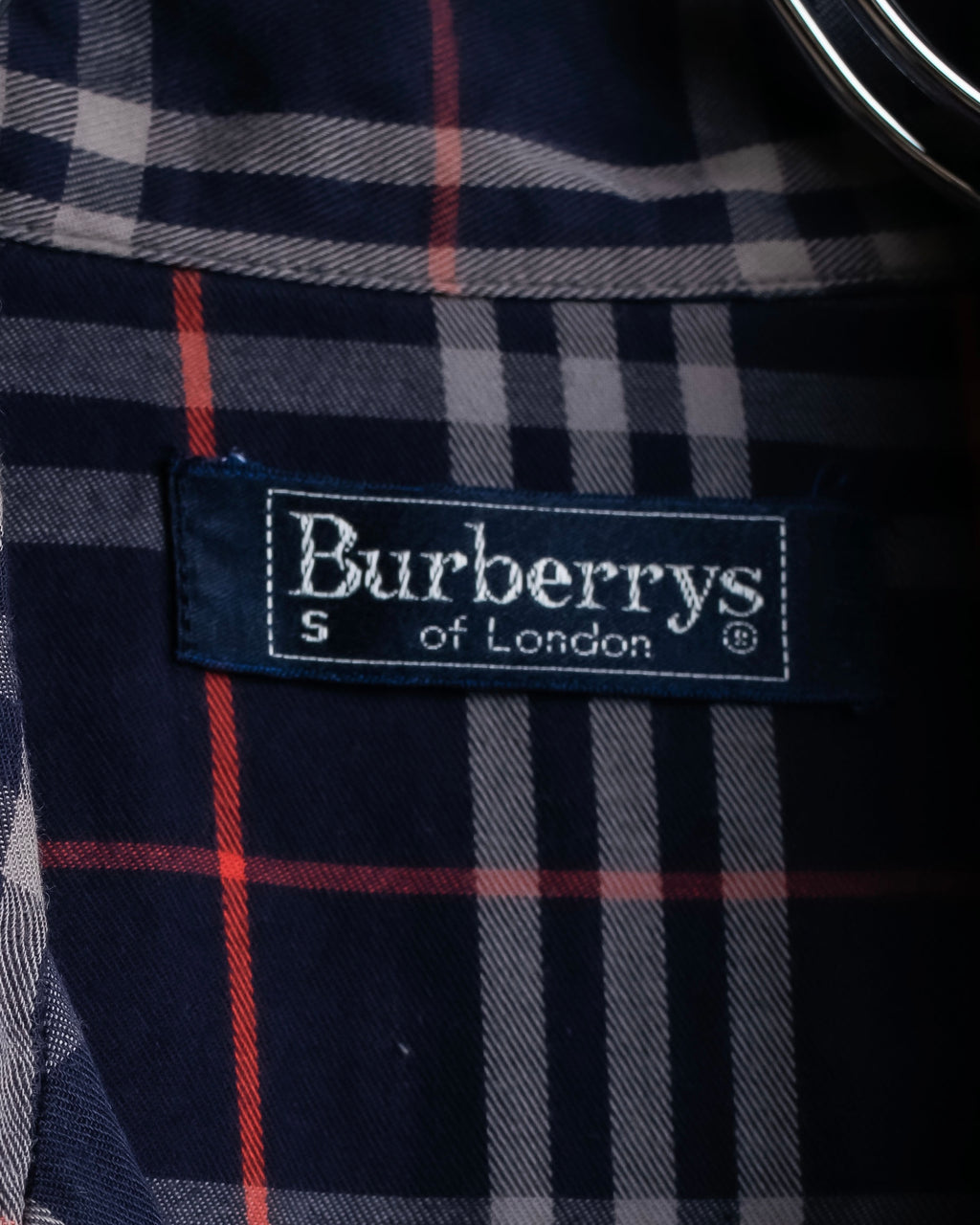 "BURBERRYS" Navy check pattern relaxing pajama shirt