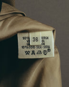-SPECIAL- "HERMÈS" 90's-00's Wool silk tailored asymmetrical setup suit