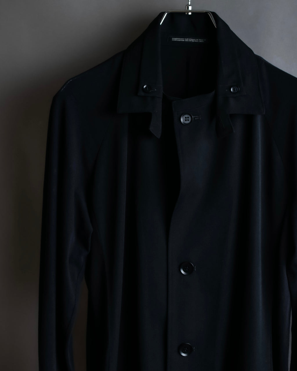 "YOHJI YAMAMOTO +NOIR" 21SS Drape panel design oversized shirt jacket