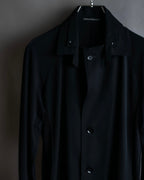 "YOHJI YAMAMOTO +NOIR" 21SS Drape panel design oversized shirt jacket