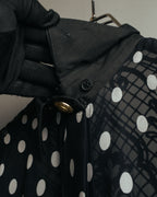 “GIANNI VERSACE” 80’s-90’s Couture polka dot lace shirt