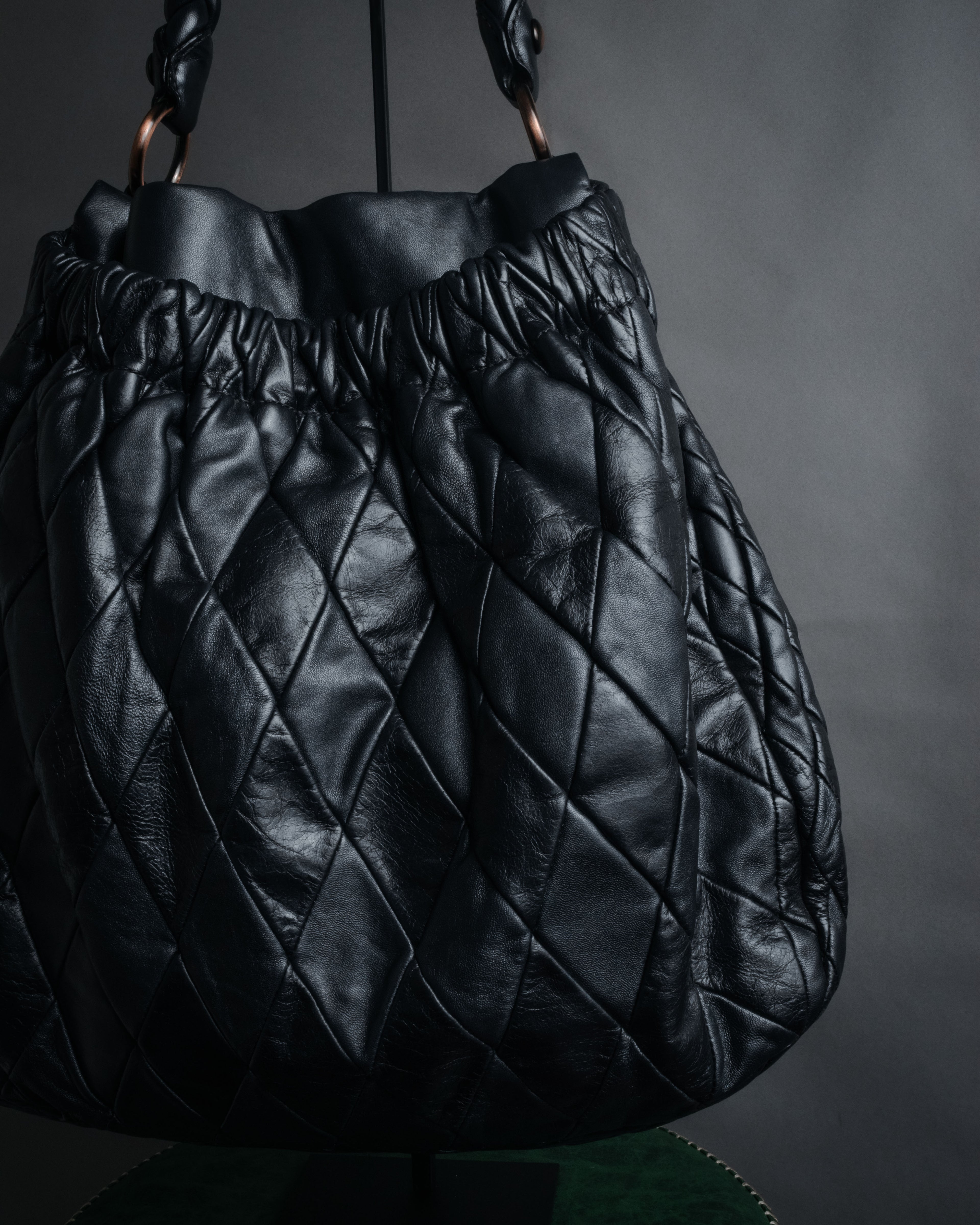 -SPECIAL- “miu miu” 2008-2012 Matelassé braided handle hobo bag