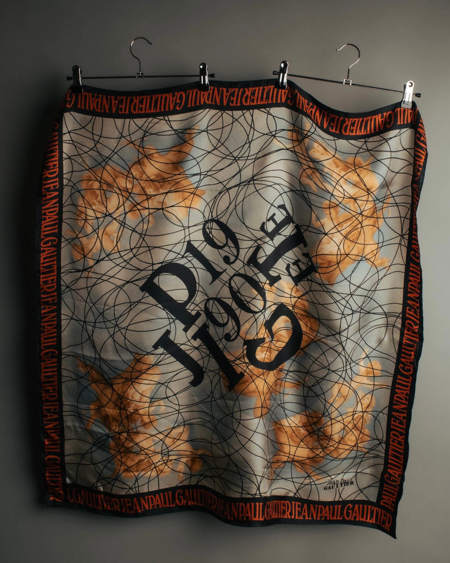 “Jean Paul Gaultier” 90’s-00’s Graphic logo scarf