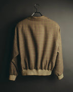 "Christian Dior" 80's-90's Wool check bomber jacket