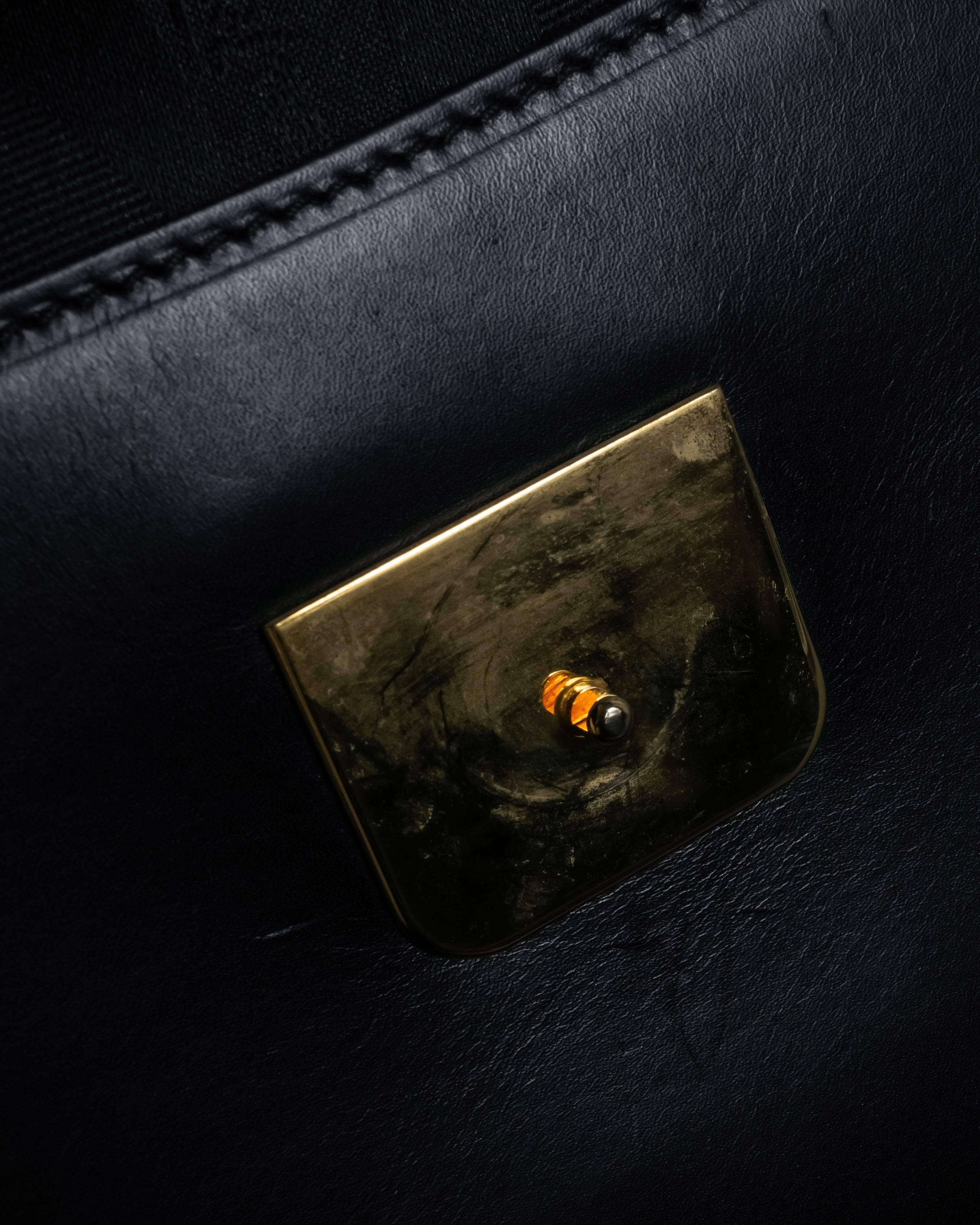 "Salvatore Ferragamo" 90's Animal motif studs design leather bag