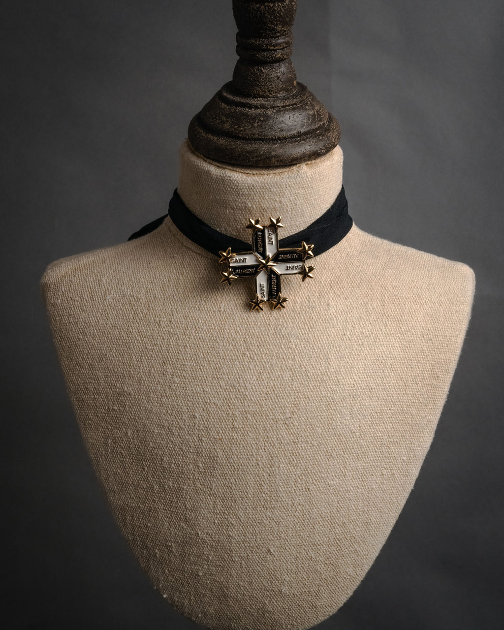 –SPECIAL– “SAINT LAURENT”
2013-2016 Cross star silk ribbon choker