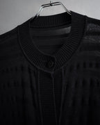 “Maison Martin Margiela” 2000’s Sheer shadow stripe long cardigan