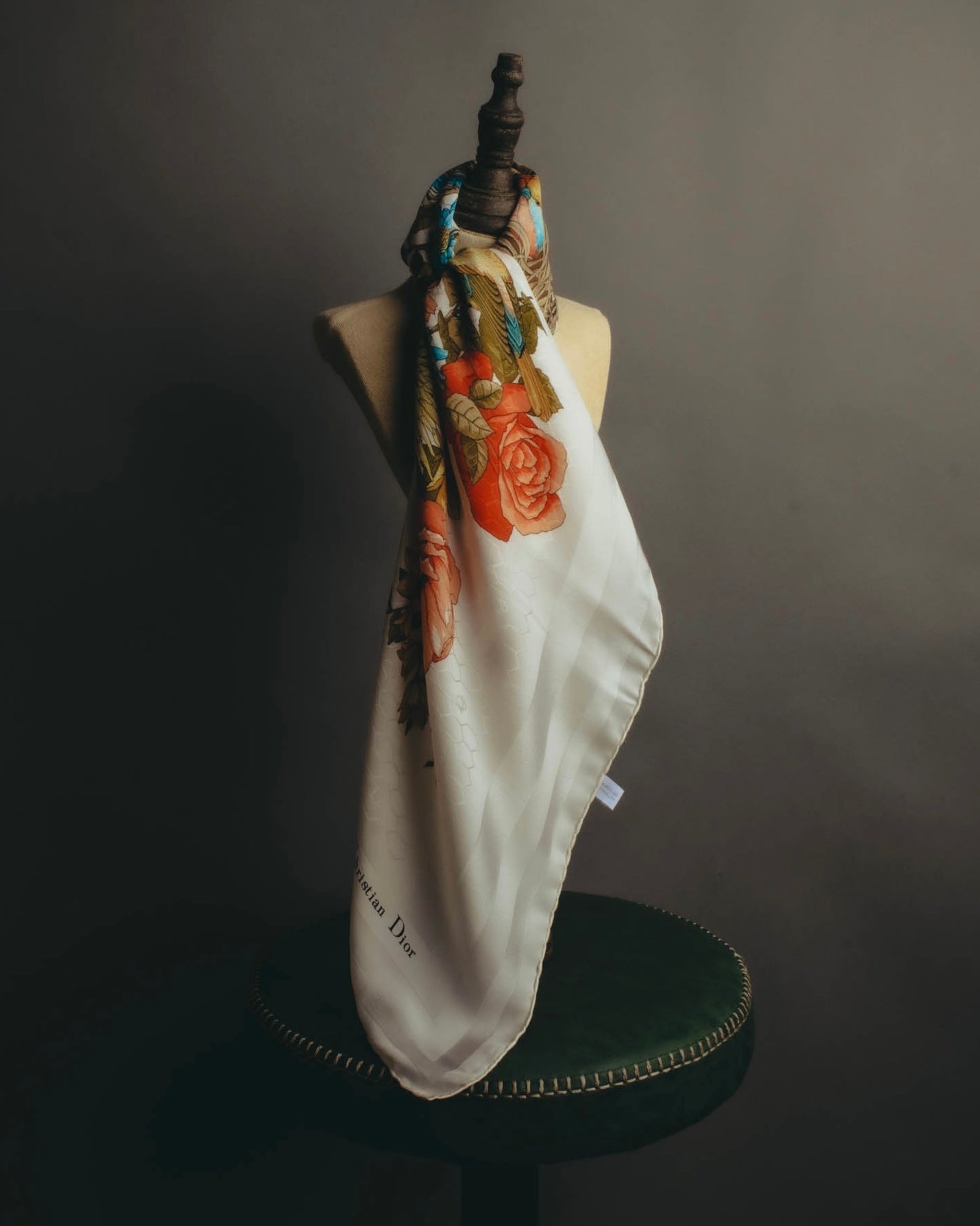 "Christian Dior" 80's-90's Elegant silk scarf