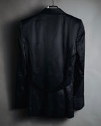 "BALENCIAGA.PARIS" 2008-2009 Sculptural satin shawl collar tuxedo jacket