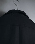 "Salvatore Ferragamo" 90’s signature engraved buttons wool shirt jacket
