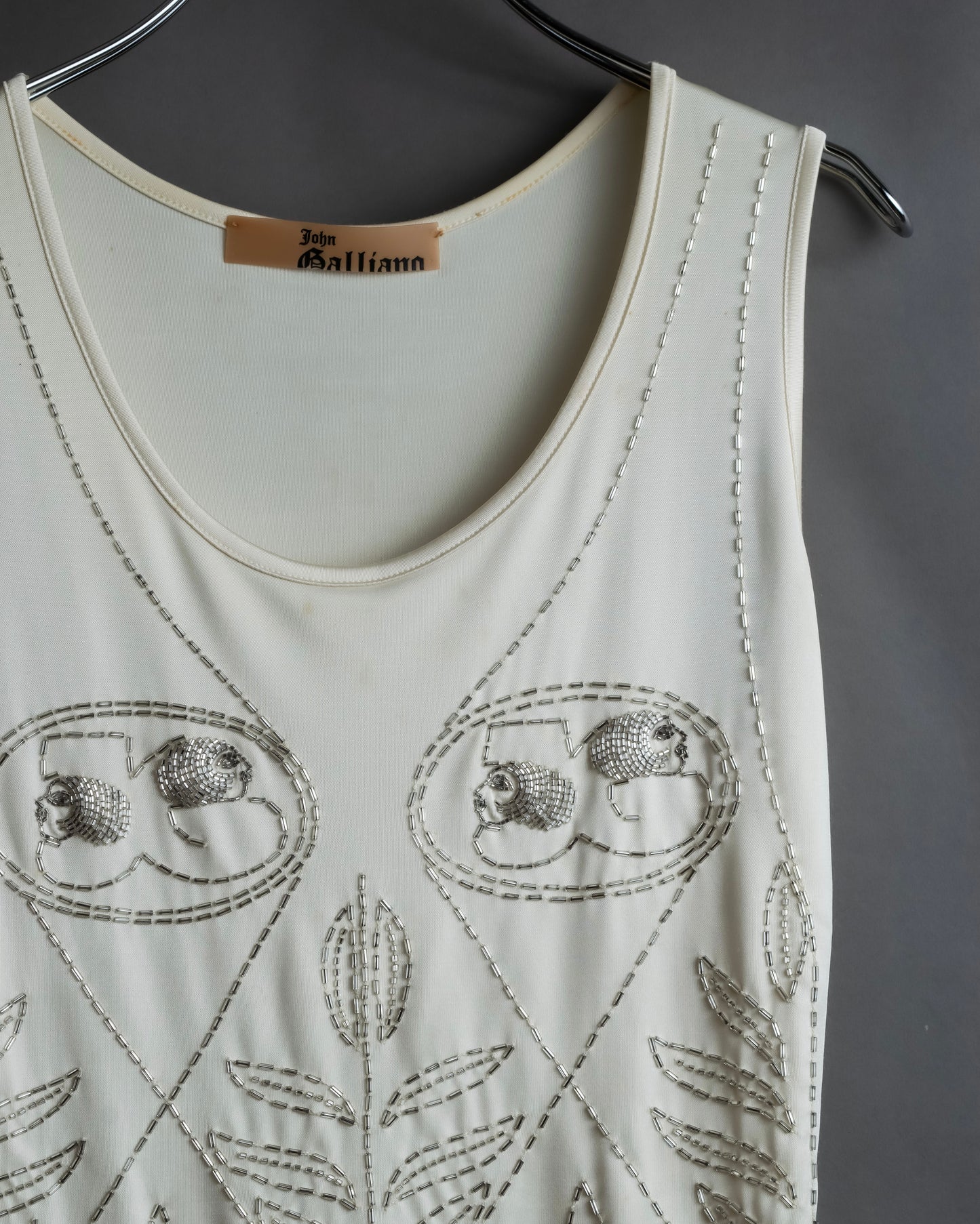 "John Galliano" Bijou design sleeveless pullover