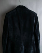 "GUCCI" Stitch design suede tailored jacket