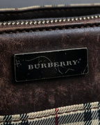 "BURBERRY" Nova check pattern leather combination shoulder bag