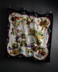 “Salvatore Ferragamo” 90’s Harvest still life silk scarf