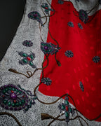 “Christian Dior” 80’s-90’s Jewelry motif monogram silk scarf