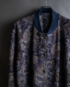 Vintage jacquard floral pattern jacket