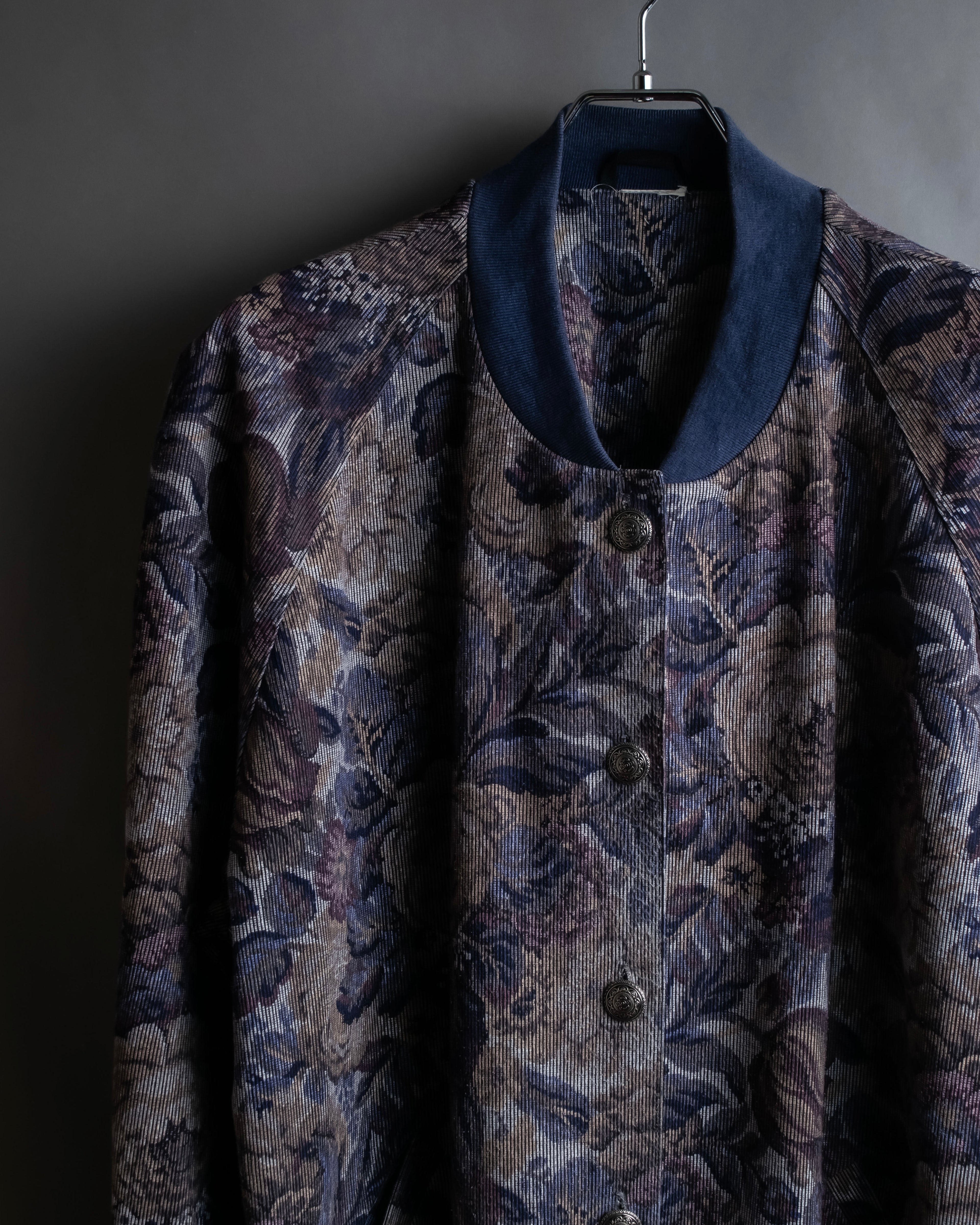 Vintage jacquard floral pattern jacket