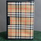 "BURBERRY" Nova check & horse riding knight pattern leather notebook cover