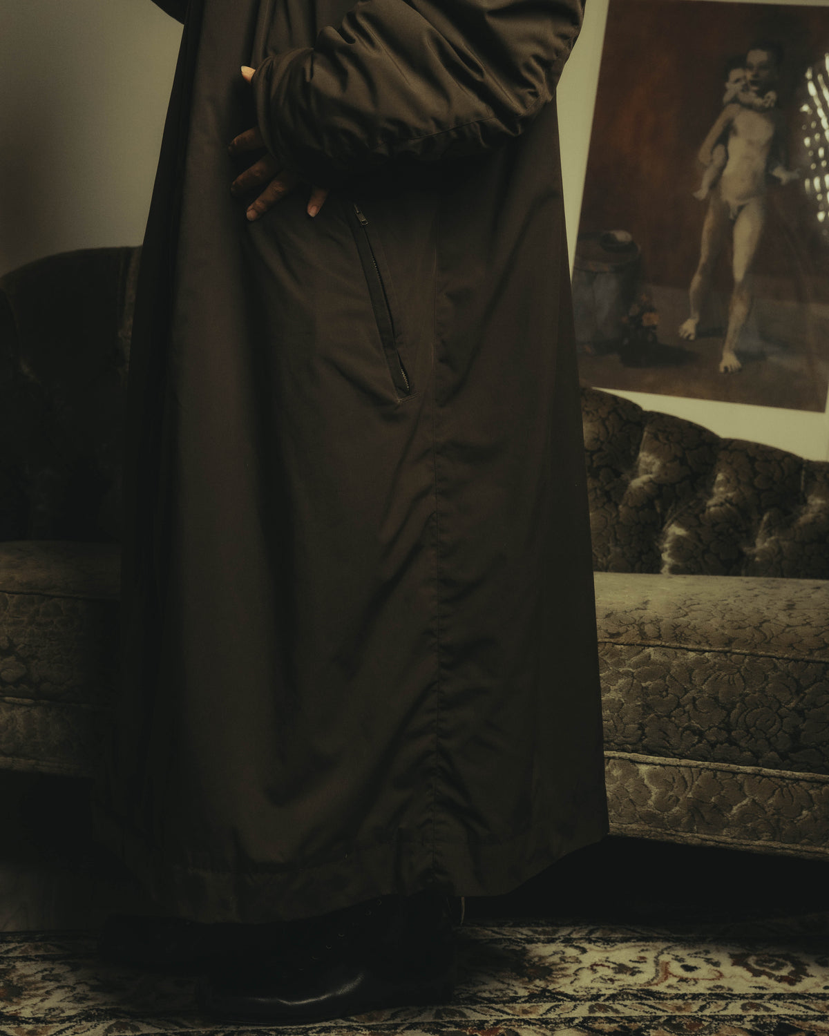 -SPECIAL- "ISSEY MIYAKE MEN" 80's Sculptural padded parachute long coat