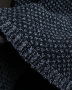 "DOLCE & GABBANA" Poncho silhouette waffle knit pullover