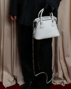 "MAISON MARGIELA" 5AC small white color 2way leather bag