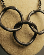 -SPECIAL- “Jean Paul Gaultier” 90’s-00’s sculptural metal ring necklace