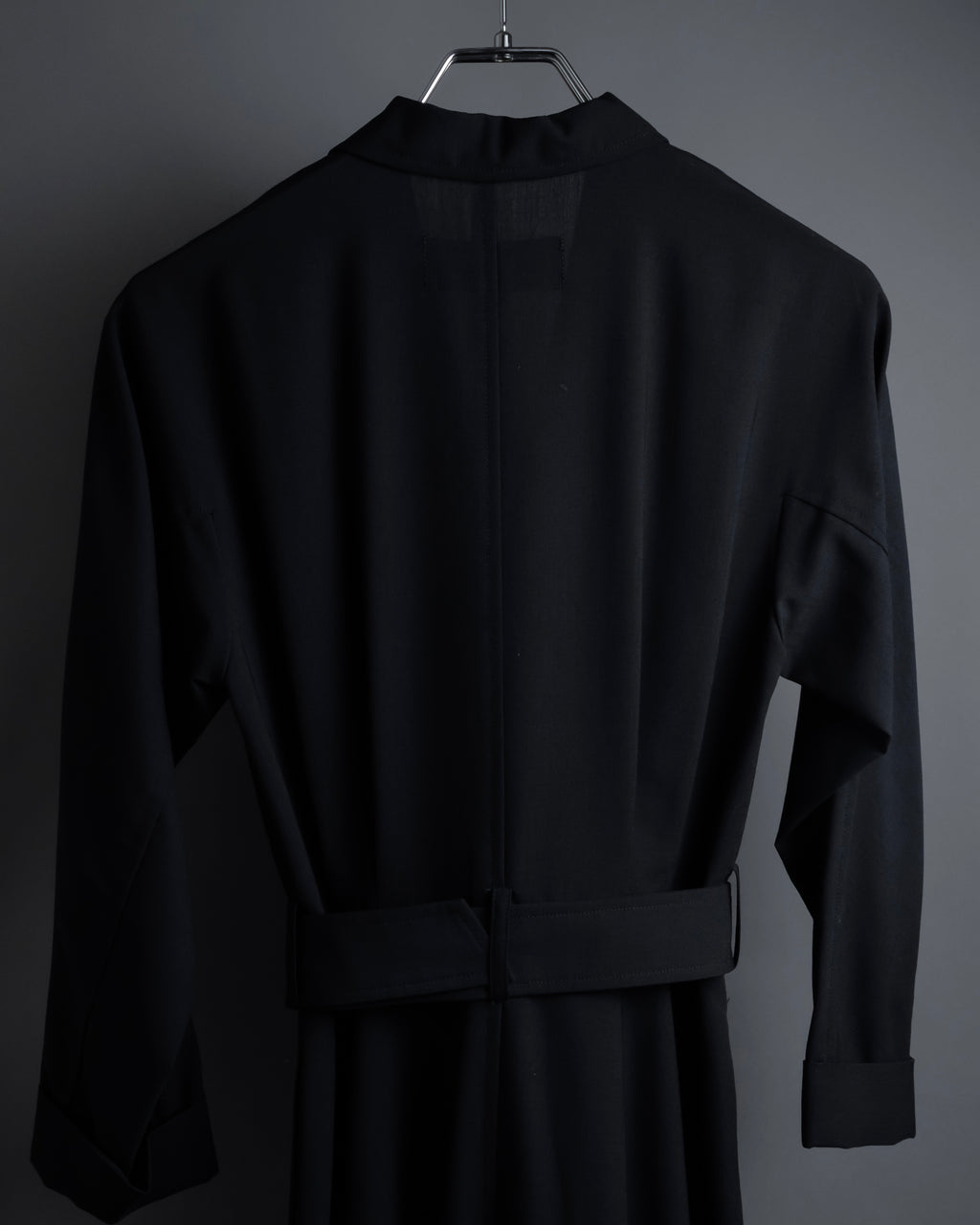 "tricot COMME des GARCONS" 90's Tailored collar belted long dress