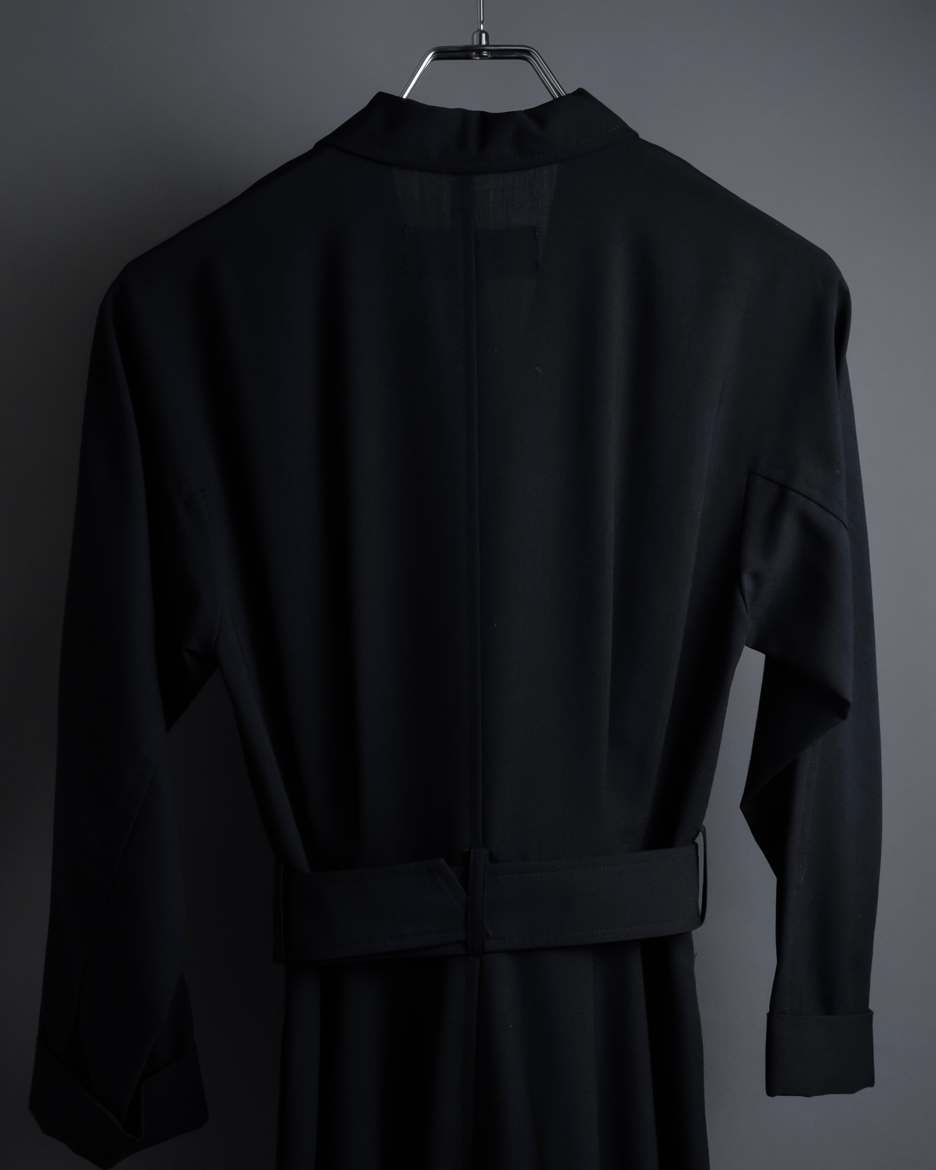 "tricot COMME des GARCONS" 90's Tailored collar belted long dress