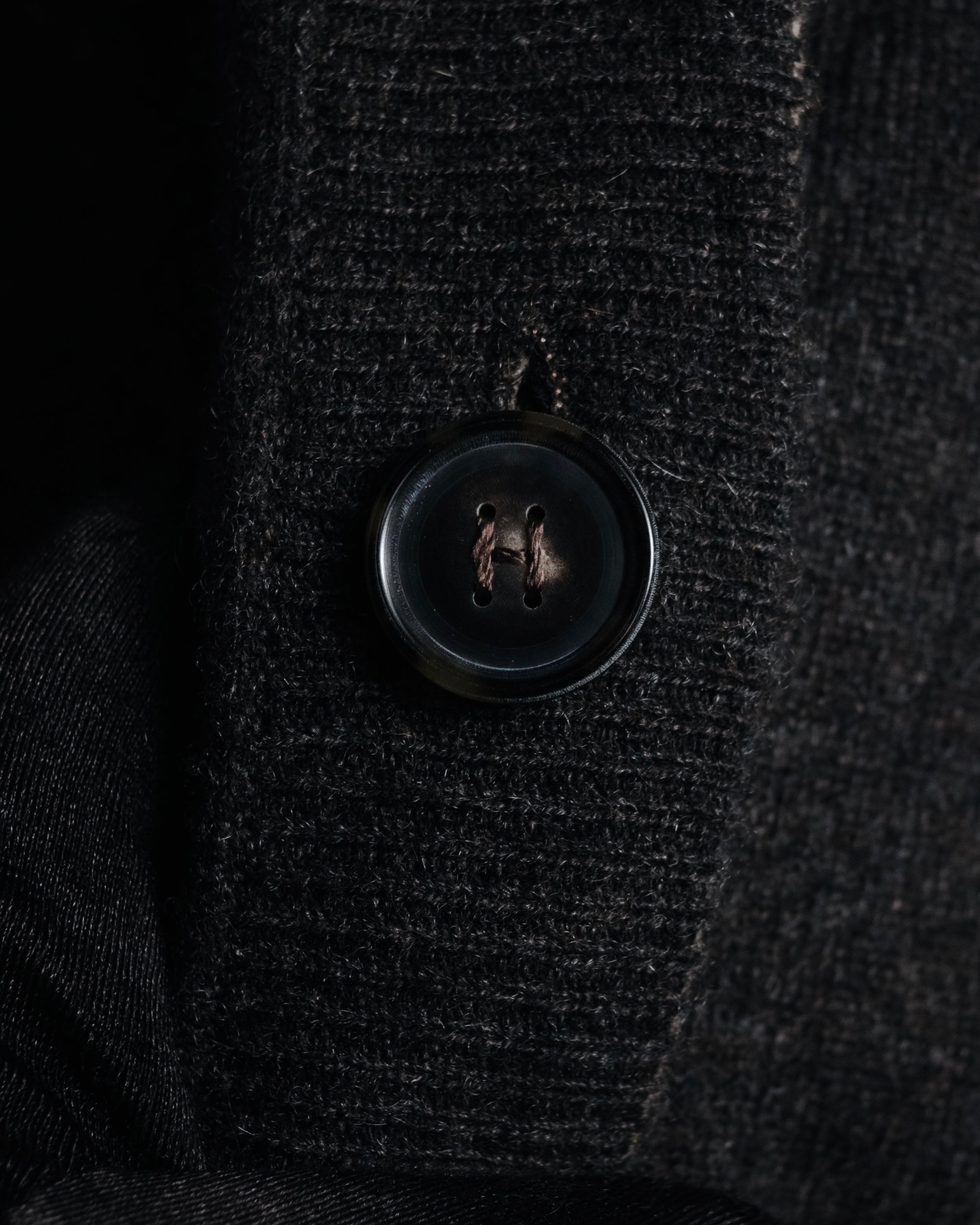 –SPECIAL– "HERMES" 90’s-00’s Double-faced reversible linen cotton cardigan