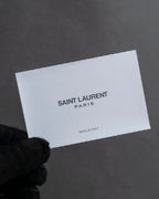 "Saint Laurent" Crocodile embossed leather bi-fold money clip