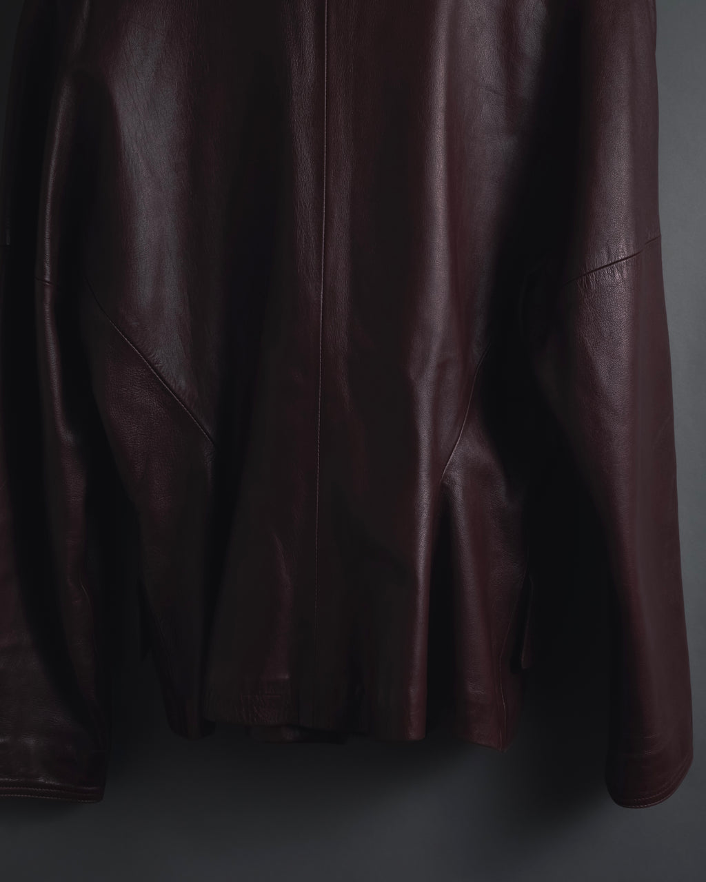 "LOEWE" 80’s-90’s nappa leather shawl-collar jacket