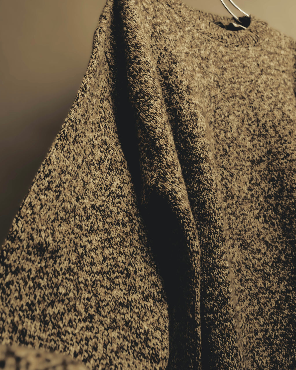 “BALENCIAGA” 90’s-00’s Textured melange wool-blend crewneck sweater