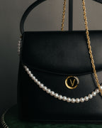 “VALENTINO CHRISTY” 80’s-90’s Pearl chain formal handbag